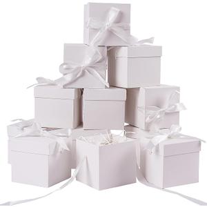 Elephant-package 12Pack Small Gift Boxes with Lids, White Gift Boxes with Ribbon for Birthday, Present Packing, Party Favor, Candle Boxes, Treat Boxes, Wedding.
