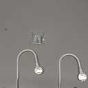 2 x Heavy Duty U Shaped Metal Curtain Holdbacks Curtain Tiebacks with Clear Crystal Ball Pull Backs Curtain Holders for Drapes (White)