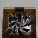 VODA Wood Stove Fan Heat Powered Fireplace Fans 8 Blades Non Electric, Heat Activated Thermal Fan for Wood Burning Stove/Log Burner, Stove Accessories Thermometer