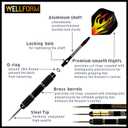 Darts Metal Tip Set, Steel Tip Darts Set 22g and 28g Professional Darts for Dartboard with Darts Guide and Darts Case, Aluminum Shafts, Brass Barrels, Extra Dart Flights, Dart Sharpener,etc.