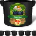 Gardzen 6-Pack 25 Gallon Grow Bags, Aeration Fabric Pots with Handles, Heavy Duty Cloth Pots for Plants (25 Gallons)