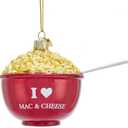 Kurt S. Adler Noble Gems I Love Mac and Cheese Glass Christmas Ornament NB1412 New