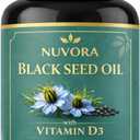 2 x Nuvora Black, Seed Oil,1000mg with Turmeric & Black Pepper Extract, Standardized 5% Thymoquinone, Supports Overall Wellness & Antioxidant Health, Non-GMO, Gluten Free, 90 Softgels