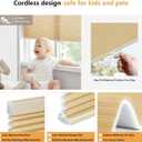 LazBlinds Cordless Cellular Shades, Light Filtering Honeycomb Shades for Home, Thermal Insulation Noise Reduction Blinds for Windows, 39'' W x 64'' H, Yellowish-Brown