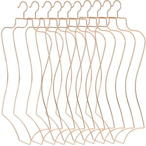 Taiyin Body Shape Bikini Hanger Wire Lingerie Hangers for Display Swimsuit Bathing Suit Swimwear Slip Dress, Gold (14 Pack)