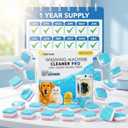 Washing Machine Cleaner Tablets, 24 Pack 1 Year Supply Deep Clean Washer Cleaner for Front Load & Top Load HE Machines, Removes Odor & Residue, Lavender Fresh Scent, Septic Safe