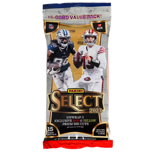 Panini Select 2023 15 Card Value Pack 3 Reds and Yellow Prizm Die-Cuts