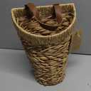 Woven Front Door Basket Seagrass Wall Hanging Basket Decorative Boho Mounted Organizer for Dried Flower Plants Storage Basket for Garden, Home, and Farmhouse Dcor