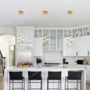 MAYNA Spiral Kitchen Island Pendant Lights, Led Chandelier 3 Pack (Gold)