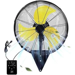 20 Inch Wall Mount Fan, Heavy Duty Oscillating Wall-Mounted Fan with 5500 CFM, High Velocity 3 Speed Fans Outdoor with Adjustable Tilting for Workshop, Garage, Patios, Commercial and Industrial