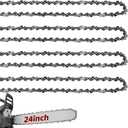 4 Pack 24 Inch Chainsaw Chain .050" Gauge, 3/8" Pitch, 84 Drive Links, 24 Inch Replacement Chains Fit for Husqvarna 460, 460 Rancher, Stihl MS 260, Echo, Poulan, Makita and More