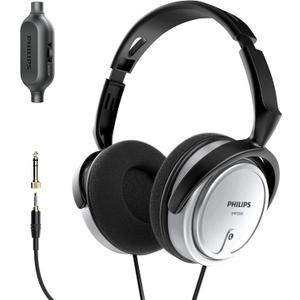 PHILIPS Over Ear Wired Stereo Headphones for Podcasts, Studio Monitoring and Recording Headset for Computer, Keyboard and Guitar with 6.3 mm (1/4") Add On Adapter- Silver