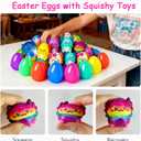 24 Pack Prefilled Easter Eggs with Toys Filled Easter Eggs for Kids Toddlers Easters Basket Stuffers Essentials Non Candy Prefilled Easters Egg Gift Easters Egg Hunt Party Favors for Boys Girls