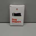 Pet Parents Washable Dog Diapers (3pack) + Extendrs of Durable Doggie Diapers, Premium Dog Diapers Female & Male (Medium, Black) (Medium (14-20"))