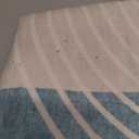 DCX Abstract Machine Washable 5x7 Rug, Mid Century Modern Rug for Living Room, Soft Low Pile Non Slip Carpet, Kid & Pet Friendly Stain Resistant Rug for Bedroom Dining Room Office, Blue & Yellow