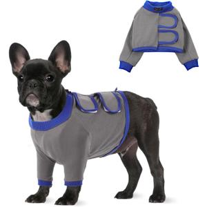 Dog Recovery Sleeves - Front Leg Protection, Prevent Licking, Breathable, Grey M Size (Medium(CHEST:17.3-21.6"))