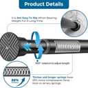 AIZESI 2Pack Tension Curtain Rod 23-46 Inch No Drilling Adjustable Black Tension Rod Extendable Spring Loaded Curtain Rods for Window Doorway Kitchen Closet Bathroom