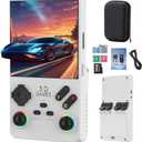 RegiisJoy 2025 New Upgraded V40 Max Handheld Game Console, 40000 Games 4 inch IPS Screen Retro Gaming Console, 256G 4000mAh Portable Mini Pocket Handheld Emulator Gift for Adults (White)