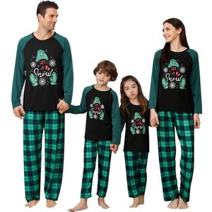 VNVNE Family Christmas Pjs Matching Sets for Women/Men/Couples/Adults, Holiday Xmas Reindeer Elf Plaid Pajamas Sleepwear (10-12 Years)