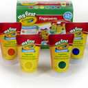 Crayola Washable Finger Paints (6 Pack), Toddler Arts & Crafts Supplies, Gifts for Kids, Ages 1, 2, 3
