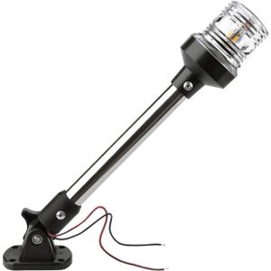 Stern Light - White LED Anchor & Bimini Top Lights for Pontoon & Fishing Boats, 3NM, 1224V, 12''