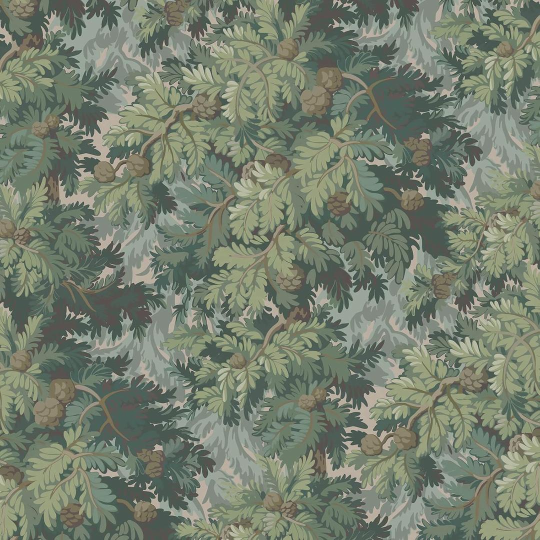 Heroad Dark Green Peel and Stick Wallpaper Botanical Contact Paper 17.3''x78.7'' Vintage Wall Paper Forest Removable Self Adhesive Wallpaper for Bedroom Bathroom Entryway Cabinet Waterproof Vinyl