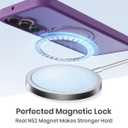 for Samsung Galaxy A16 / A17 / A26 Magnetic Phone Case with Kickstand, Compatible with Mag-Safe, Slim Shockproof Translucent Matte Mag-Stand Cover, Built in Kick Stand, Purple