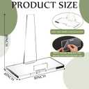 RattanView 8 Inch Acrylic Plate Stand for Display Acrylic Easel Holder Clear Picture Frame Book Magazine Stand with Square Block Base for Table Home Office Exhibit
