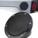 Black Gas Cap Cover Fuel Filler Door Cover Compatible with 2007-2017 Wrangler JK JKU 2/4-DOOR(NOT FOR 2018+ JL MODELS)