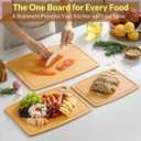 Cutting Board for Kitchen, 17.3x12.8Inch Wood Fiber Composite Cutting Board with Juice Groove and Non-slip Feet, Dishwasher Safe, Knife-Friendly Chopping Board for Meat, Bread, Fruit, Wooden