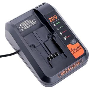 20V MAX Lithium Fast Battery Charger Replacement for Black and Decker 12V 20V Battery Charger, Compatible with Black & Decker 12V-20V Max Battery LBXR20