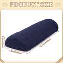 Sintuff Recliner Leg Rest Cushion Sofa Footrest Pillow with Cover Half Moon Bolster Pillow Under Knee Pillow for Sleeping On Back Alleviating Pain, 19.7 x 8 x 3.5 Inch (Dark Blue, 1 Pc)