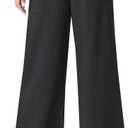 Women's Palazzo Pants " Flowy Travel Wide Leg Yoga Pants 2026 Ladies Casual Summer Loose Beach Lounge (Black)29 inseam,small