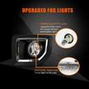 Fog Lights Compatible with 2015-2019 GMC Sierra 2500HD/ 3500HD, Bumper Driving Fog Lamp Assembly Replacement Fog Light Kit, DOT Certified(1 Pair)