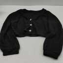 SweatyRocks Women's Long Sleeve Button Front V Neck Soft Knit Cardigan Sweaters, L, Black