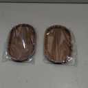 Vandroop Mini Serving Trays for Parties, Small Decorative Tray for Tea＆Coffee, Oval Wooden Plates for Serving Food for Appetizer＆Vegetables for Bathroom 7.8"×4.6" (Walnut, Set of 2)