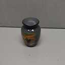Small Cremation Urn for Human Ashes - 6 x 4 inch, 650 ml, Golfer Design, Aluminum, Handcrafted Memorial Container