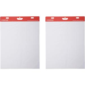 Universal 35603 Self Stick Easel Pads, Unruled, 25 x 30, White, 30-Sheet Pads (Case of 2 Pads)