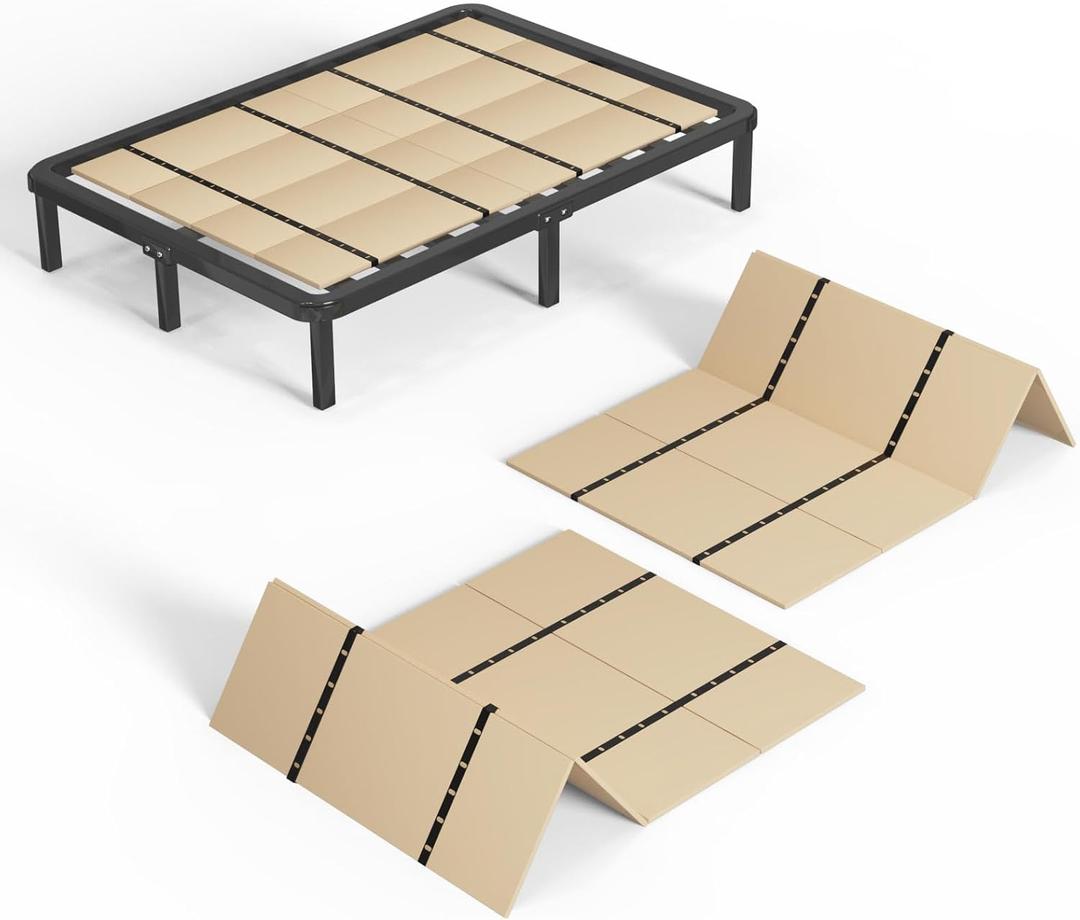Imperius Foldable Box Spring, Bunkie Board, Bed Support Slats, Bed Boards for Under,King 76"X80"