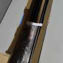 TONIAL Bay Window Curtain Rods, 36 to 72 Inch Center Rod for window, 20 to 36 Inch Side Rods for windows 3/4 Inch Decorative Drapery Rods with Small Cap Finial, Light Black