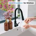 Natheeph 14OZ Ceramic Soap Dispenser Ceramic Soap Pump Dispenser Can Fill Liquid for Bathroom/Kitchen (2PC Brown)