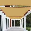 Patio Paradise 20' x 20' Sun Shade Sail Rectangle Canopy Patio Cover Sunlight Block Awning Heavy Duty Commercial Grade for Backyard Lawn Garden Outdoor Activities, Sand