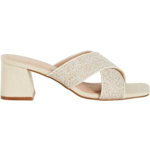 City Chic Women's Wide Fit Slide Sandals - Tuscany (Cream) Size 7
