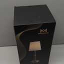 MEIXISUE Cordless Rechargeable LED Table Lamp with Dimmer,Nightstand Lamp with USB Port,Antique Brass Portables Outdoor Lamp, Battery Operated Lamp for Patio Bedroom Bedside Balcony Camping Bar RV