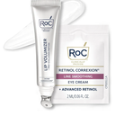 RoC Derm Correxion Lip Volumizer - Lip Plumper Peptide Treatment with Hyaluronic Acid & Vitamin E + Line Smoothing Eye Cream Packette