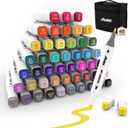 ABEIER Alcohol Markers, 48 Colors Dual Tip (Fine & Chisel) Art, Coloring Markers for Adults, Ideal for Book Drawing Sketching Painting, Card Making