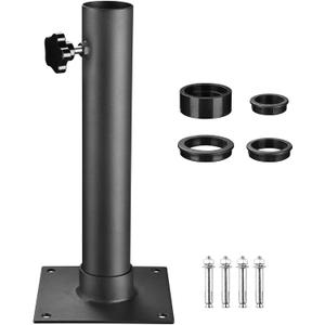 Yeshom Flagpole Base Dock Deck Mount Windsock Base Umbrella Stand Outdoor Backyard