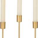 Sziqiqi Gold Candlestick Candle Holders - Candlesticks Candelabra Centerpiece for Tables 3-stem Taper Candle Holder Metal Candleholders for Christmas Wedding Fireplace Mantle Decorations (1 Pc)