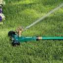 Orbit 56186N Lawn and Garden 1/2-Inch Brass Impact Sprinkler with Metal Wheel Base