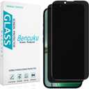 (2 Pack) Privacy Screen Protector Designed for iPhone 13 and iPhone 13 Pro 6.1-inch Anti-Spy Tempered Glass, Anti Scratch, Bubble Free (Black)